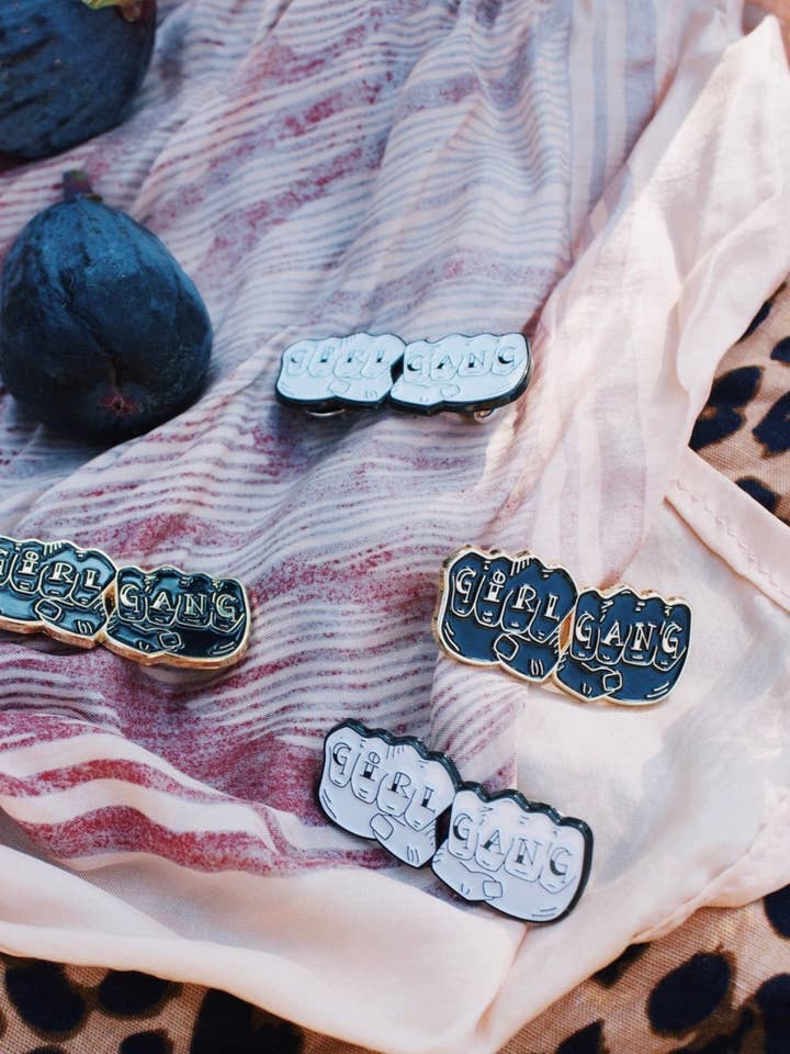 Girl Gang Enamel Pin for wholesale by Girl Gang Craft