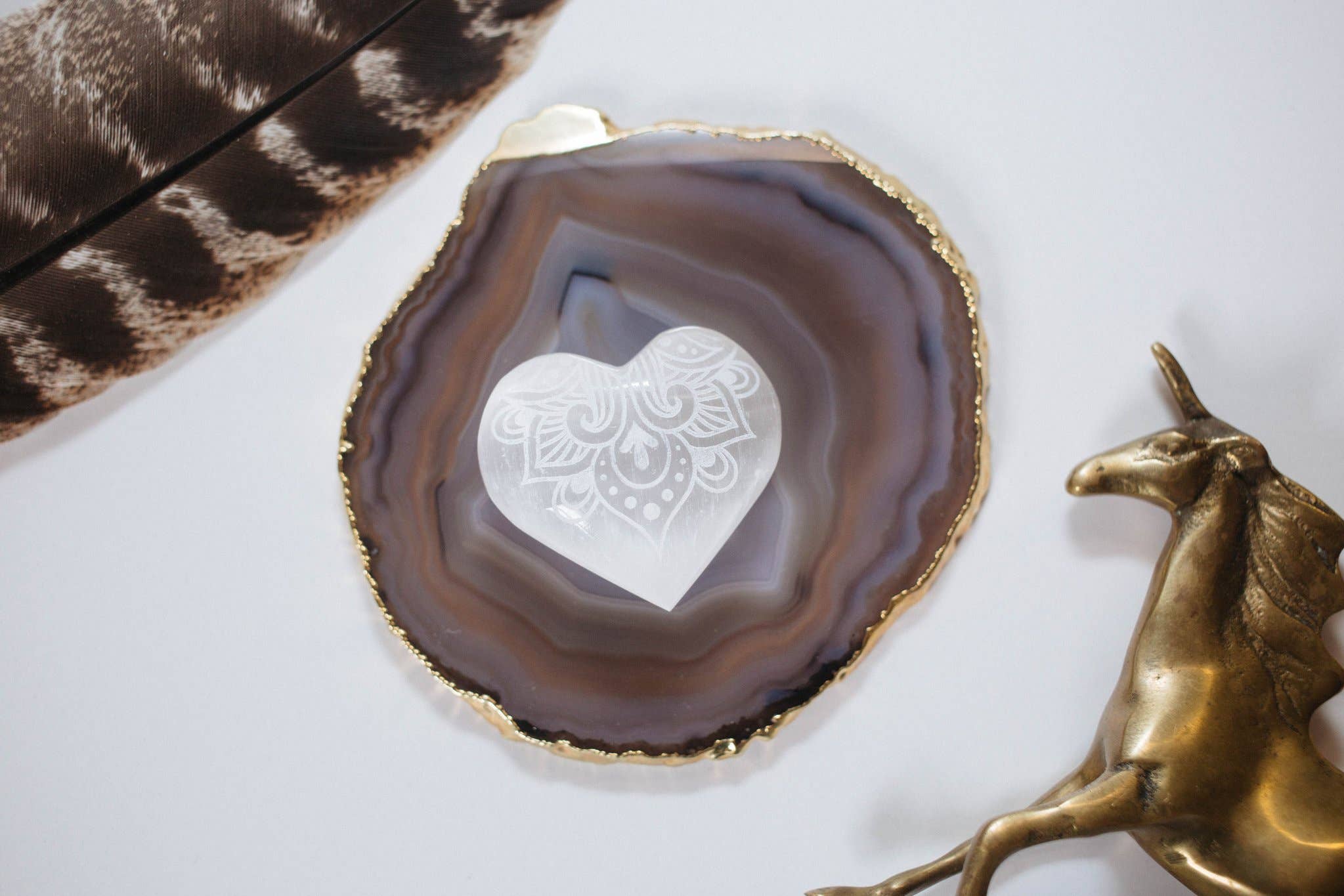 Fractalista Designs - Wholesale Spiritual Stone/Crystal - WAY Selenite Heart Crystal Mothers Day Mother's Day Gifts fo3