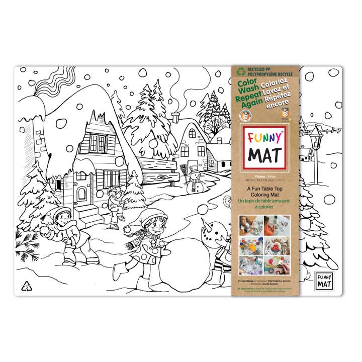 Funny Mat - Wholesale Coloring Mat - Kids & Baby - Table top coloring mat made of recycled PP, winter