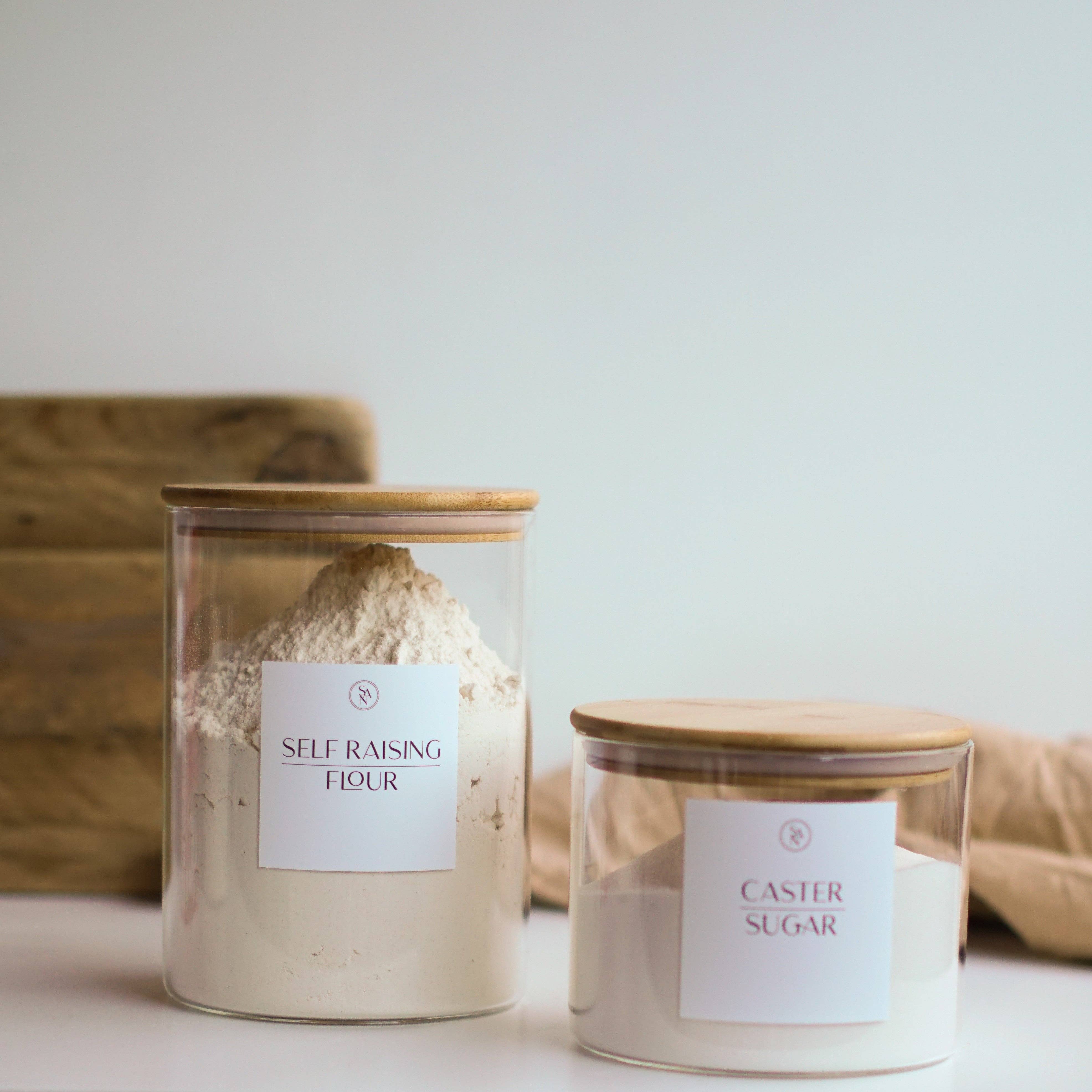 So At Nature – wholesale Jar – 3.2L Wide Mouth Glass Jar With Bamboo Lid Baking Pantry Storage Jar - So At Nature3