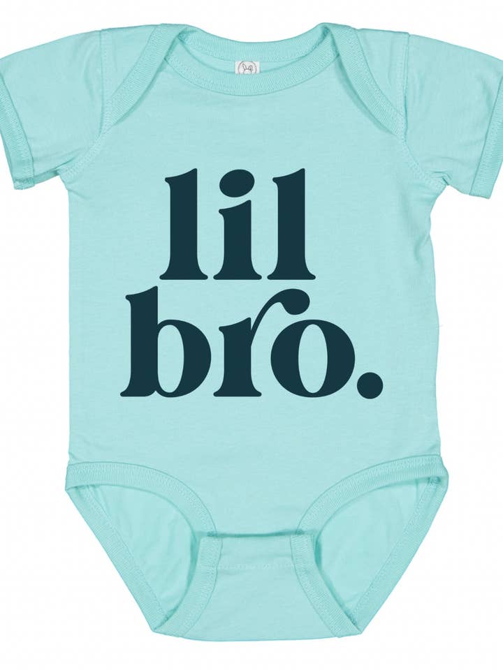 Cora & Co. Handmade - Wholesale Bodysuit (Non-Footed) - Baby - Lil Bro Baby Onesie - Little Brother - Baby BodysuitÂ