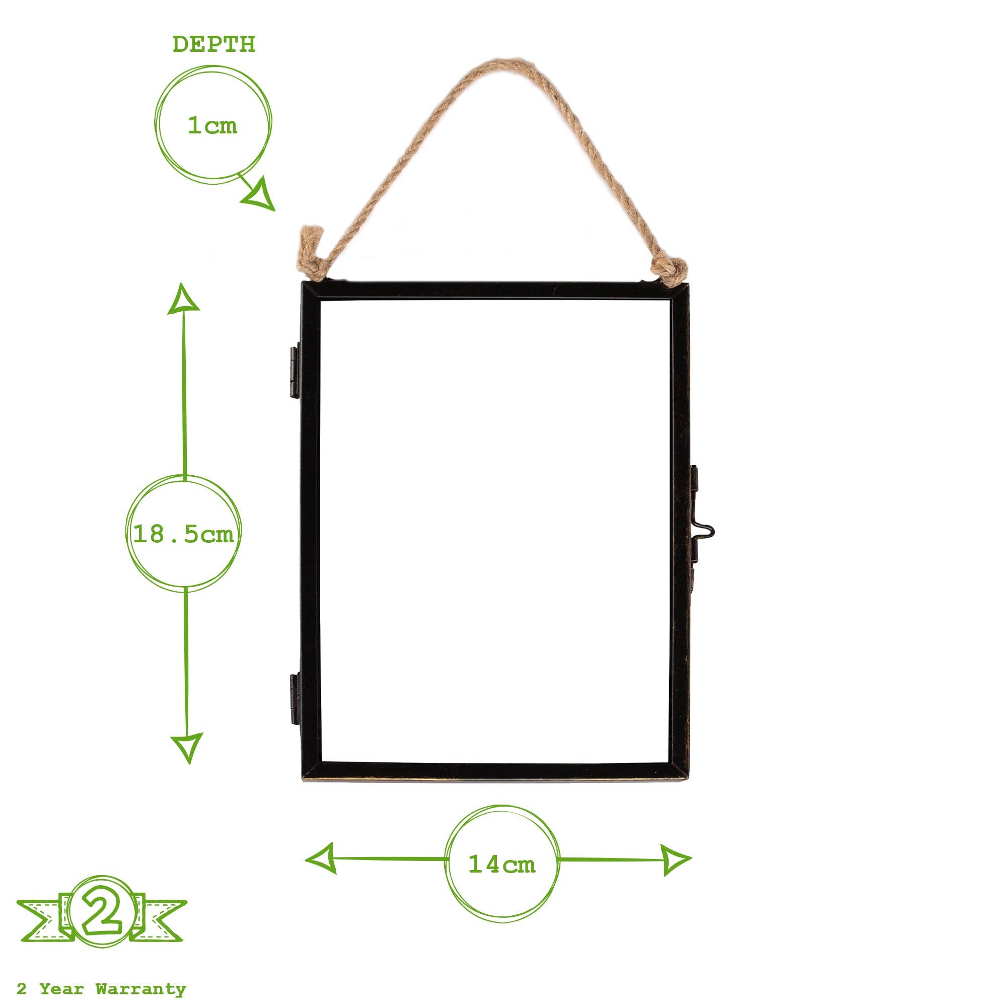 Rinkit Ltd - Vendita all'ingrosso Cornice portafoto - Cornice Foto Nera da Appendere in Metallo 13 x 18 cm - Nicola Spring6