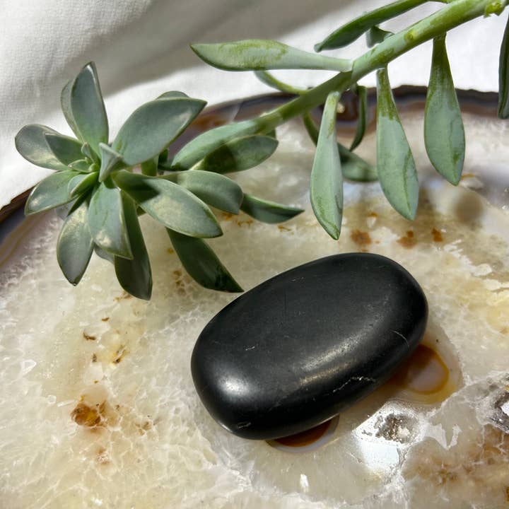 Shungite Massage Stone Large for wholesale by Quasar Gems USA