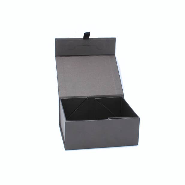 Inca UK - Vente Coffrets cadeaux - 14 x 12 x 6 cm. Boîte-cadeau plate pliante noire. Fermeture magnétique