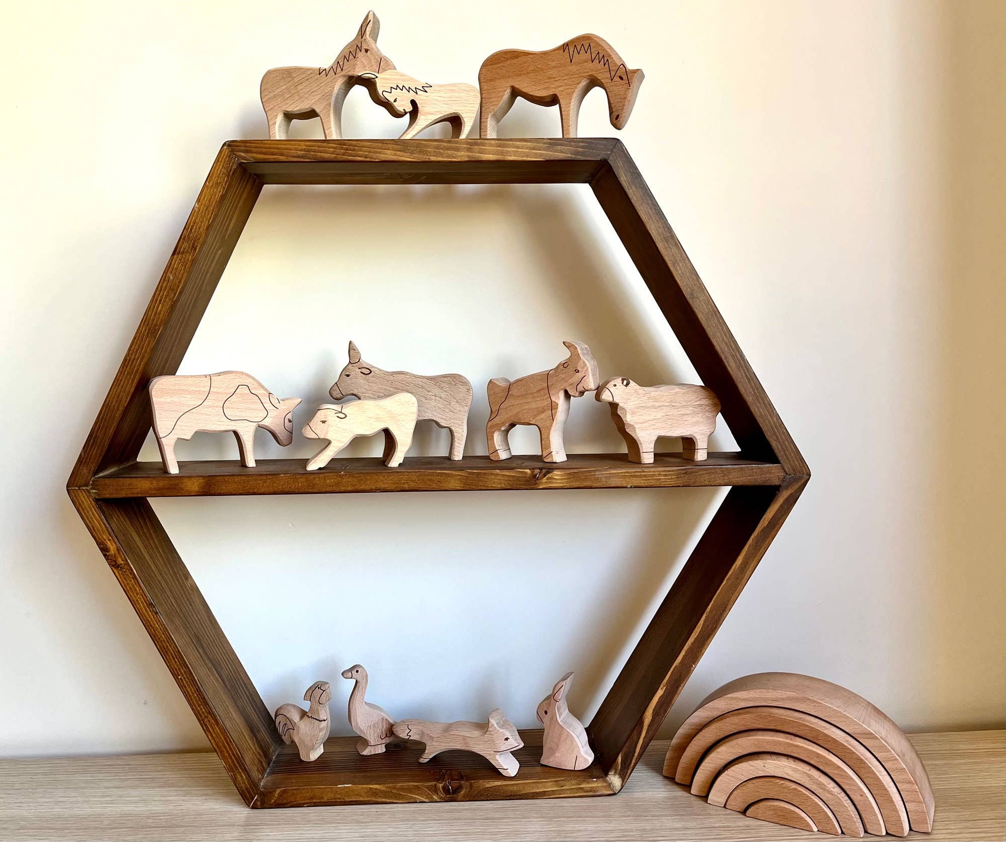 kidodido - Vente Puzzle – enfant - Animaux de la forêt, puzzle Montessori, animaux de ferme en bois2