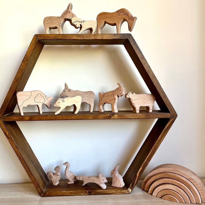 kidodido - Vente Puzzle – enfant - Animaux de la forêt, puzzle Montessori, animaux de ferme en bois2