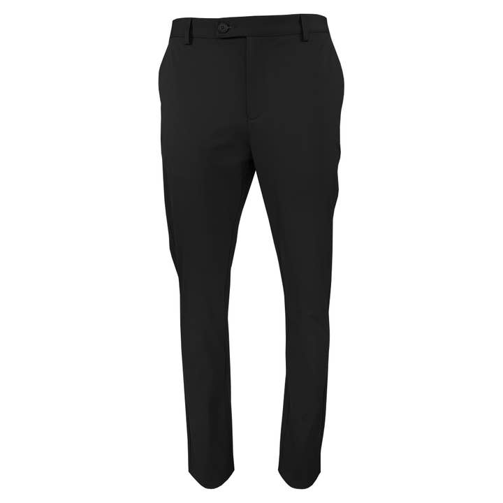 'Black' Slim Straight Tech Pant for wholesale by Boston Scott Golf Apparel