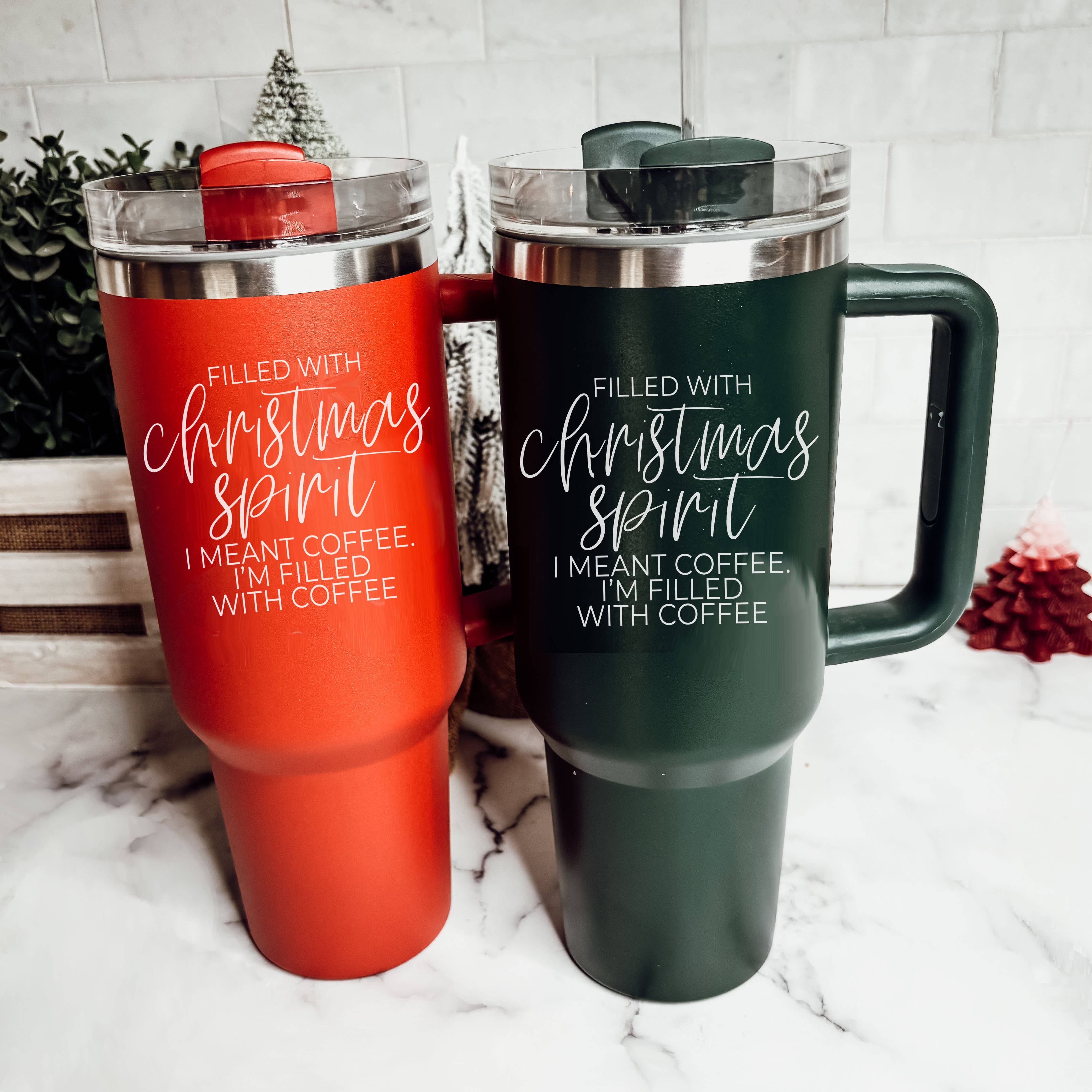 Gia Roma - Wholesale Insulated Mug/Tumbler - Funny Christmas Coffee Mugs, Red Holiday Tumblers With Straw62