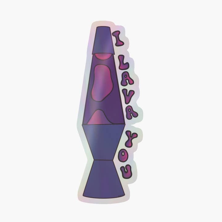 I Lava You Lava Lamp Sticker for wholesale by SquigglyDoo Arts