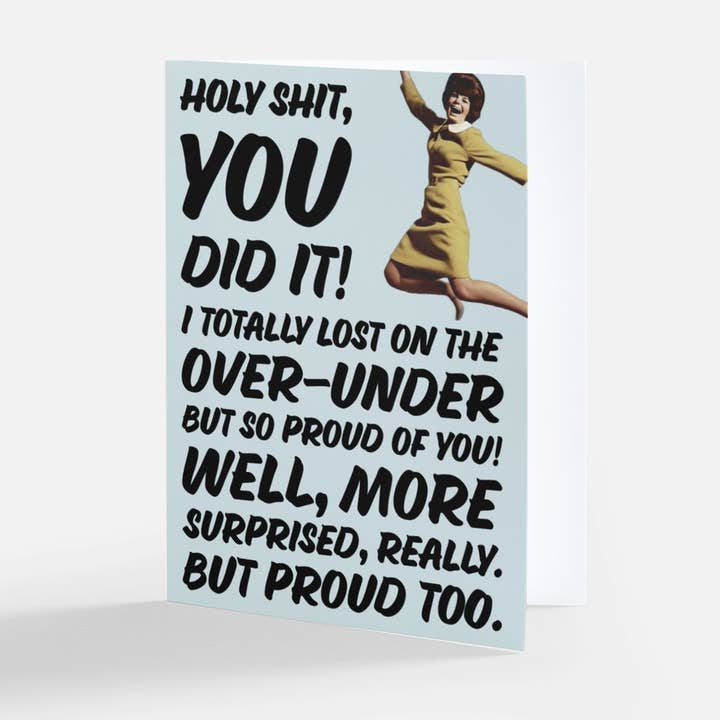 Holy Shit, you did it! (Congrats) for wholesale by Very Funny Vintage by Weird & Wrong