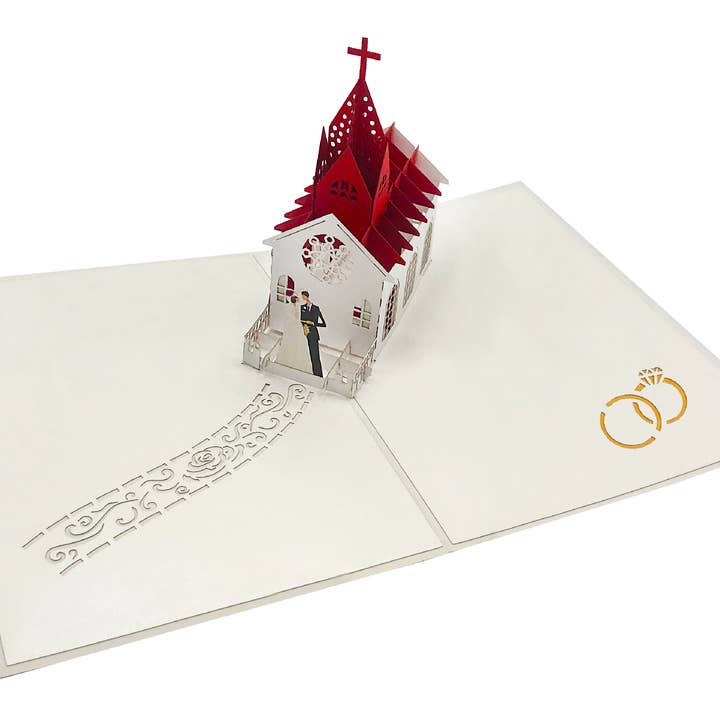 Origami Surprise Mr. & Mrs. Card for wholesale by RF Distribution