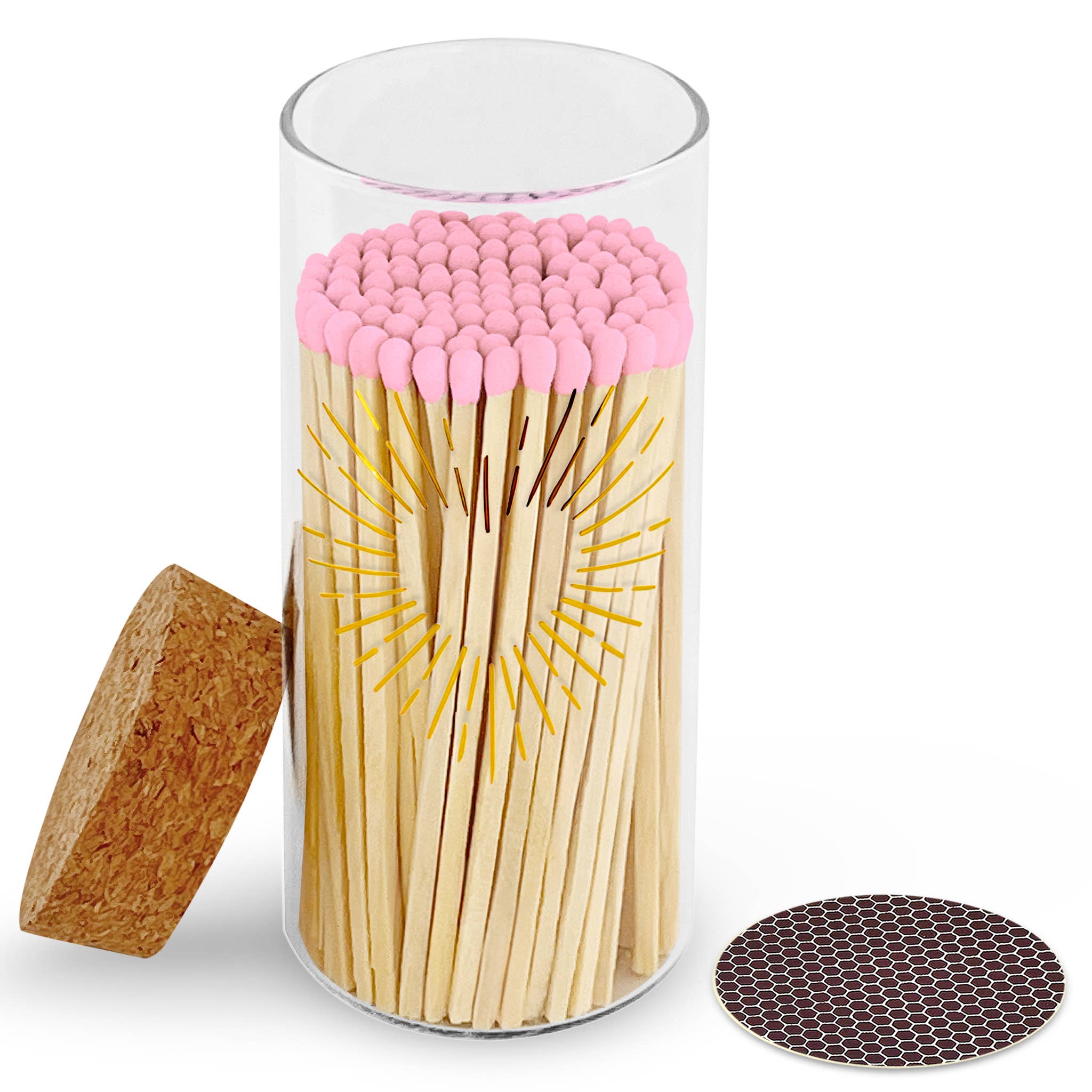 Thankful Greetings – wholesale Tändsticka – Guldtryck med 4" tändstickor & stor korktoppburk8