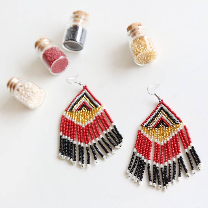 FOSTERIE – Engroshandel Hængeøreringe og creoløreringe – Fire Beaded Øreringe2