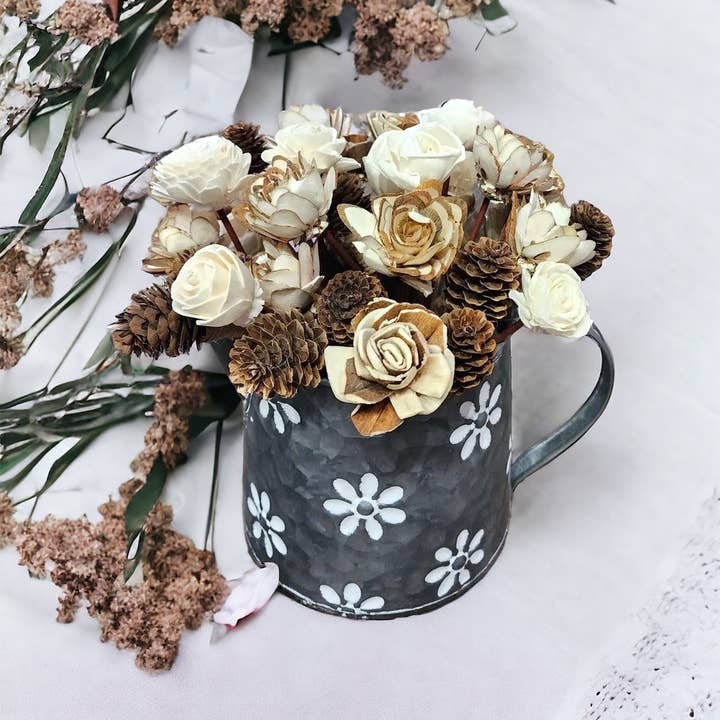 Sunsum Intentional Living - Wholesale Artificial Flowers - Assorted Mini Sola Wood Flower, 9” Rattan Wood Reed Diffuser