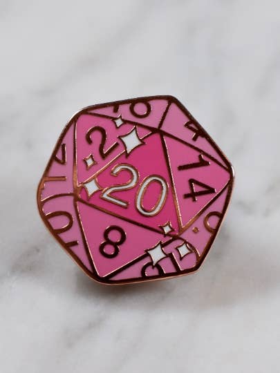 Morganite D20 - Spilla smaltata dura per la vendita all'ingrosso da parte di livelygold