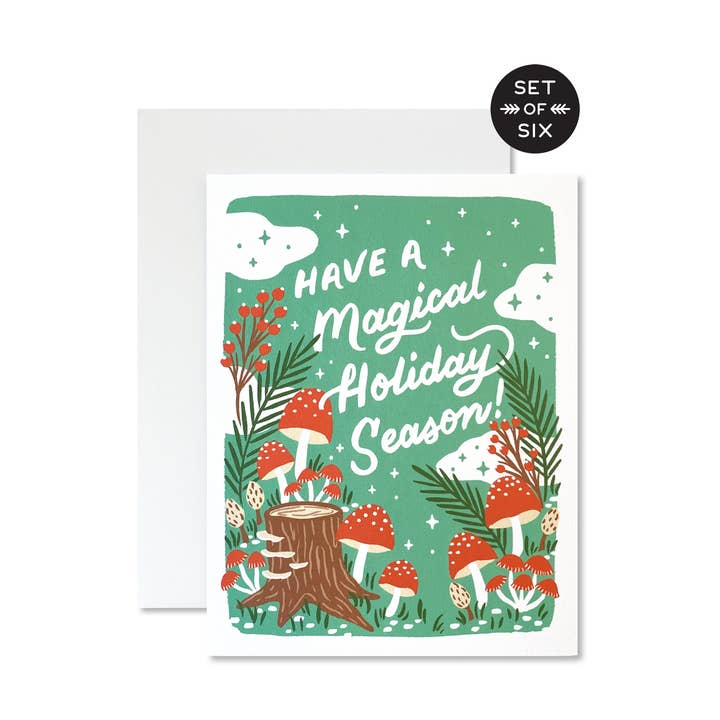 Magiska Holiday Card - Boxed Set om 6 för wholesale av Wild Hart Paper