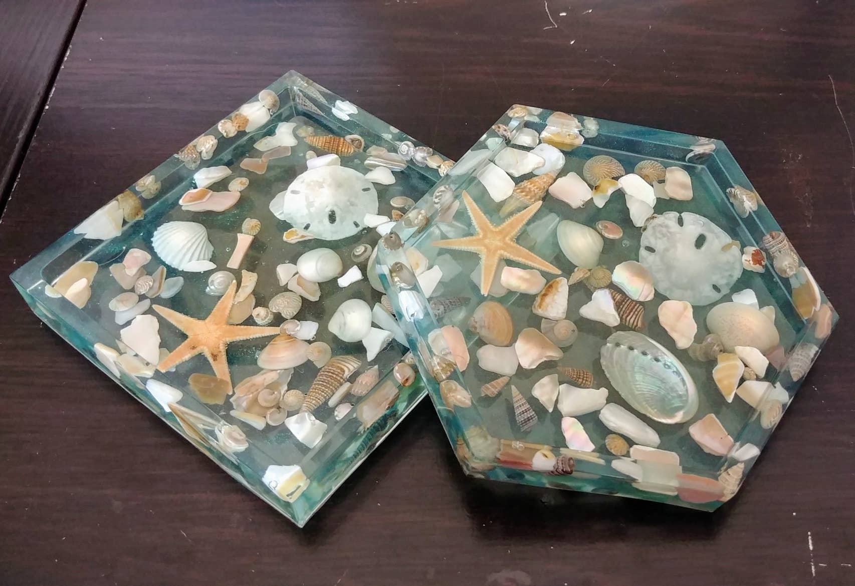 JEMS of the Sea - Wholesale Coasters - Handmade Eco-Friendly Resin Seashell Coasters13