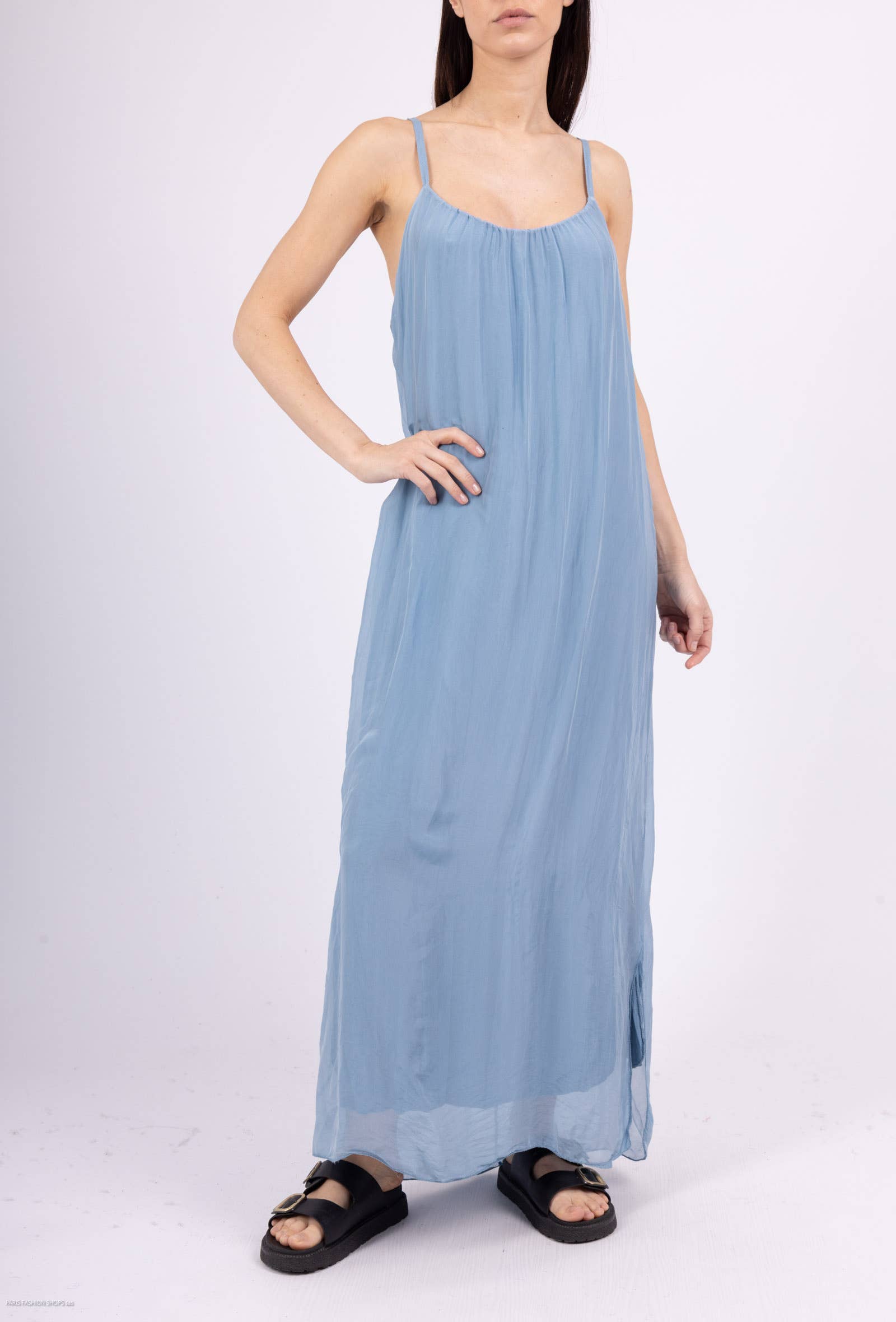 Shyloh - Wholesale Dress - Women's - Long silk dress with adjustable straps 304800