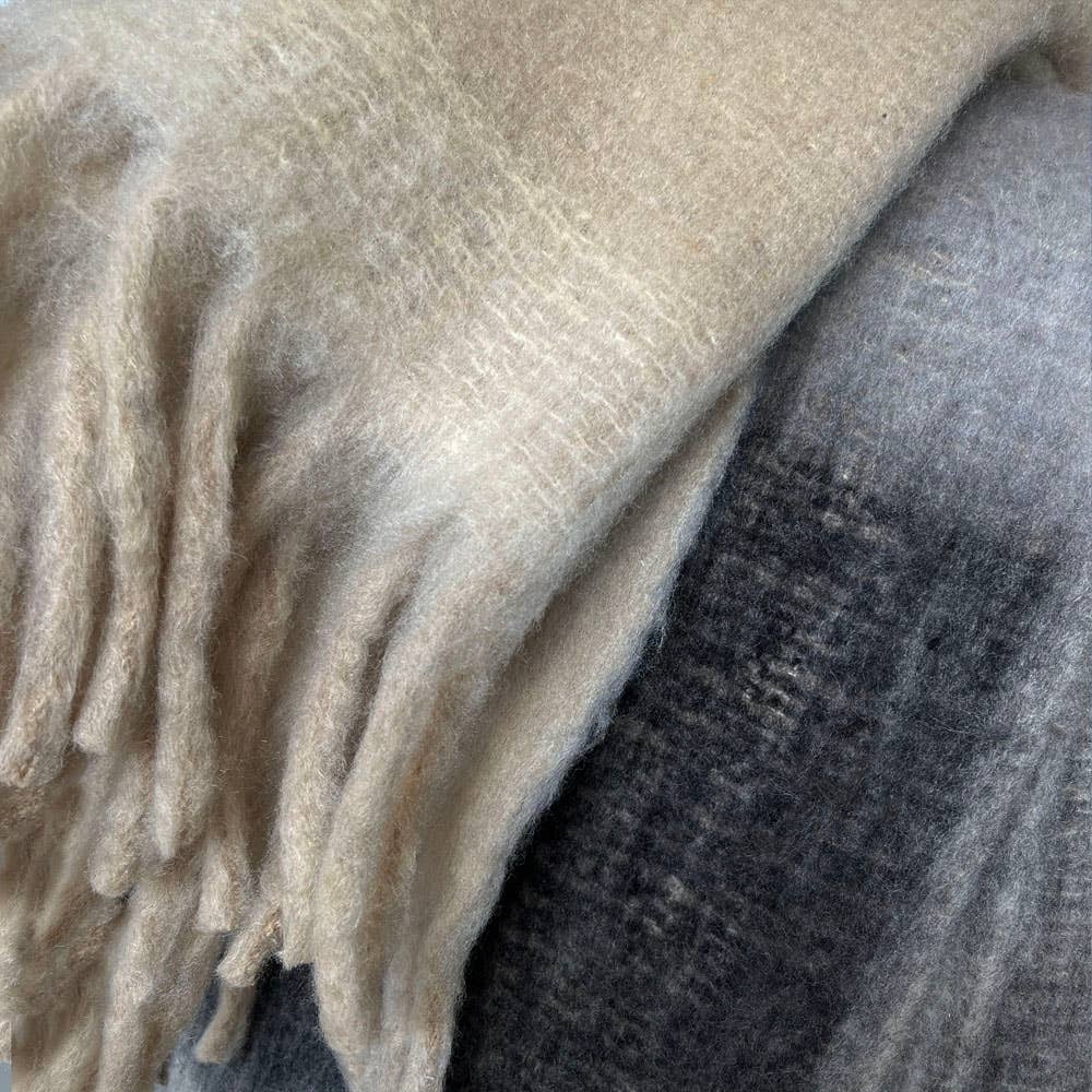 Malagoon - Wholesale Throw Blanket - Zapotec soft grey recycled throw4