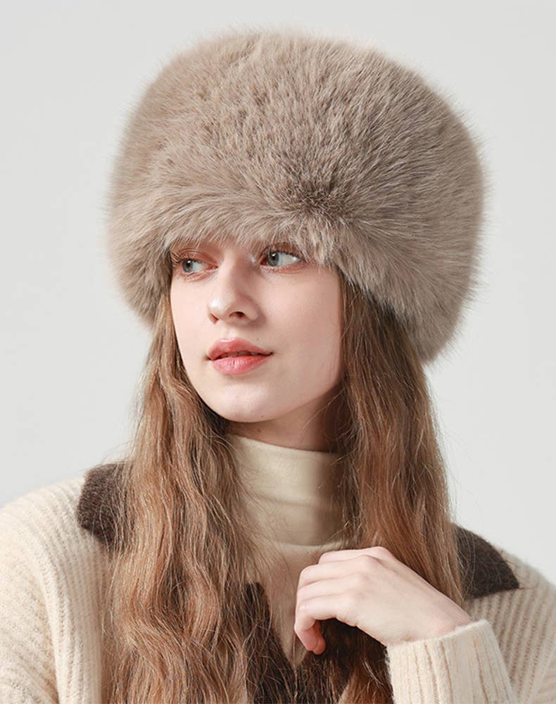 Crave by FW - Wholesale Bucket Hat - Women's - Fuzzy Furry Winter Faux Fur Hat Warm Fluffy Bucket Hat0