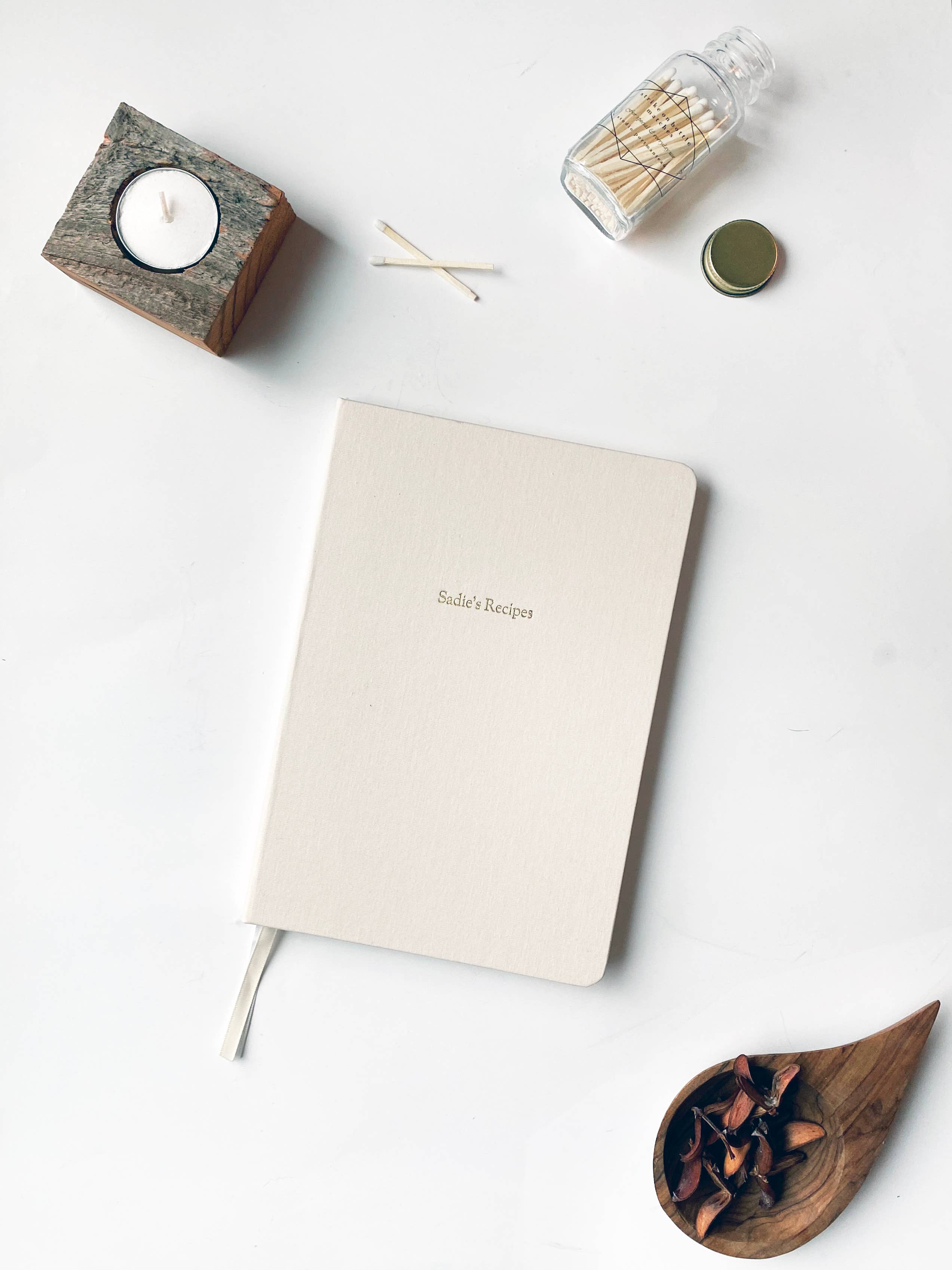 Studio Portmanteau - Wholesale Notebook - Custom Text Foil Embossed Linen Notebook | Neutral Tones12