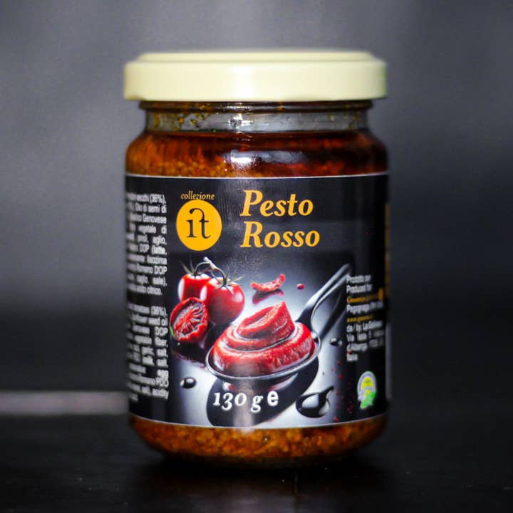 Rode Pesto met Genovese Basilicum DOP 130g. Zoet en intens. voor wholesale door Gourm.it