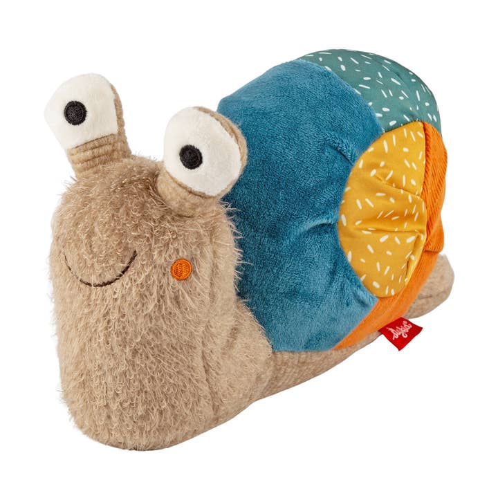 Patchwork Snail Plush Toy for wholesale by sigikid