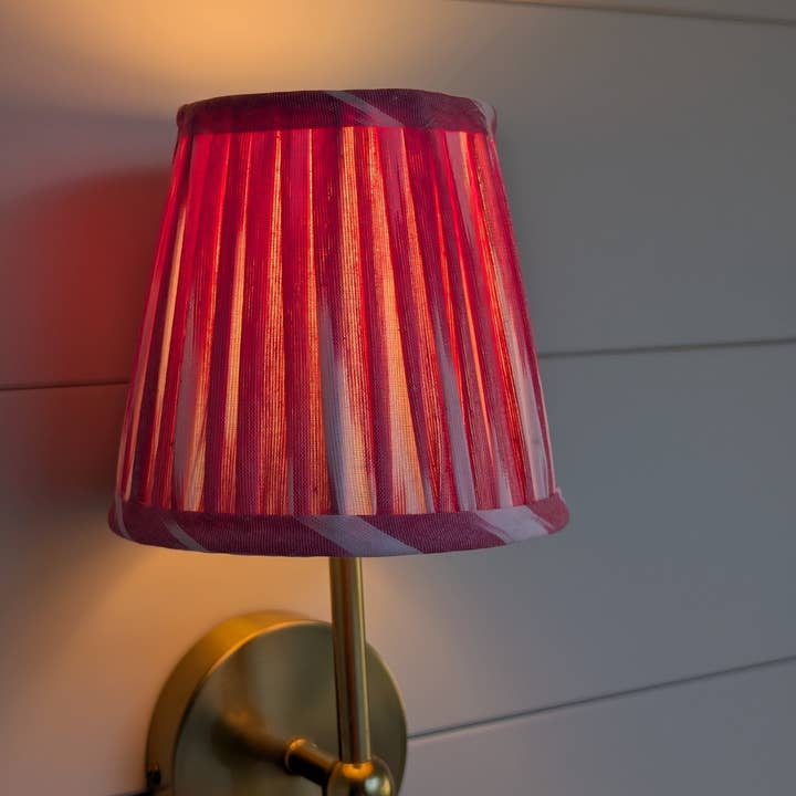 LNH EDIT - Wholesale Lamp Shade - Pink Ikat Pleated Lampshade7
