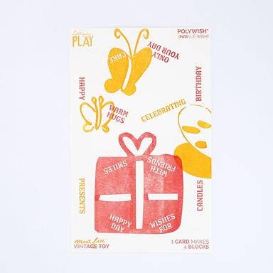 Geburtstag Schmetterling Polywish für den Großhandel von Letterpress PLAY