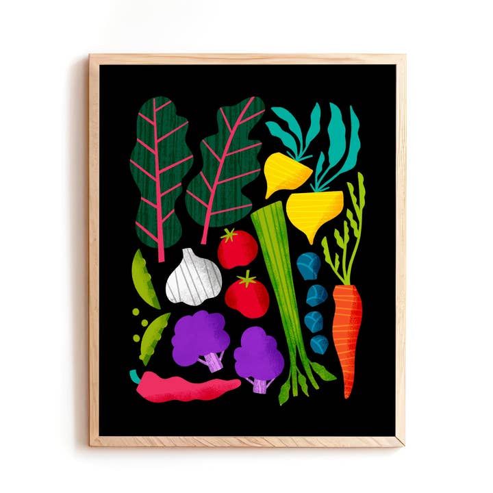Veg Print for wholesale by Hideaway House Studio