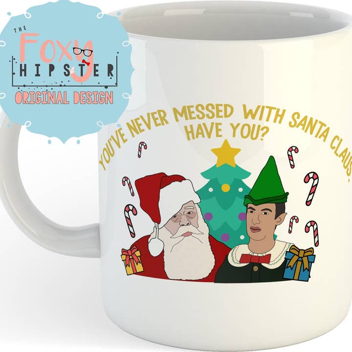 Nathan for You - Tazza da caffè, motivo: Babbo Natale, 325 ml per la vendita all'ingrosso da parte di The Foxy Hipster