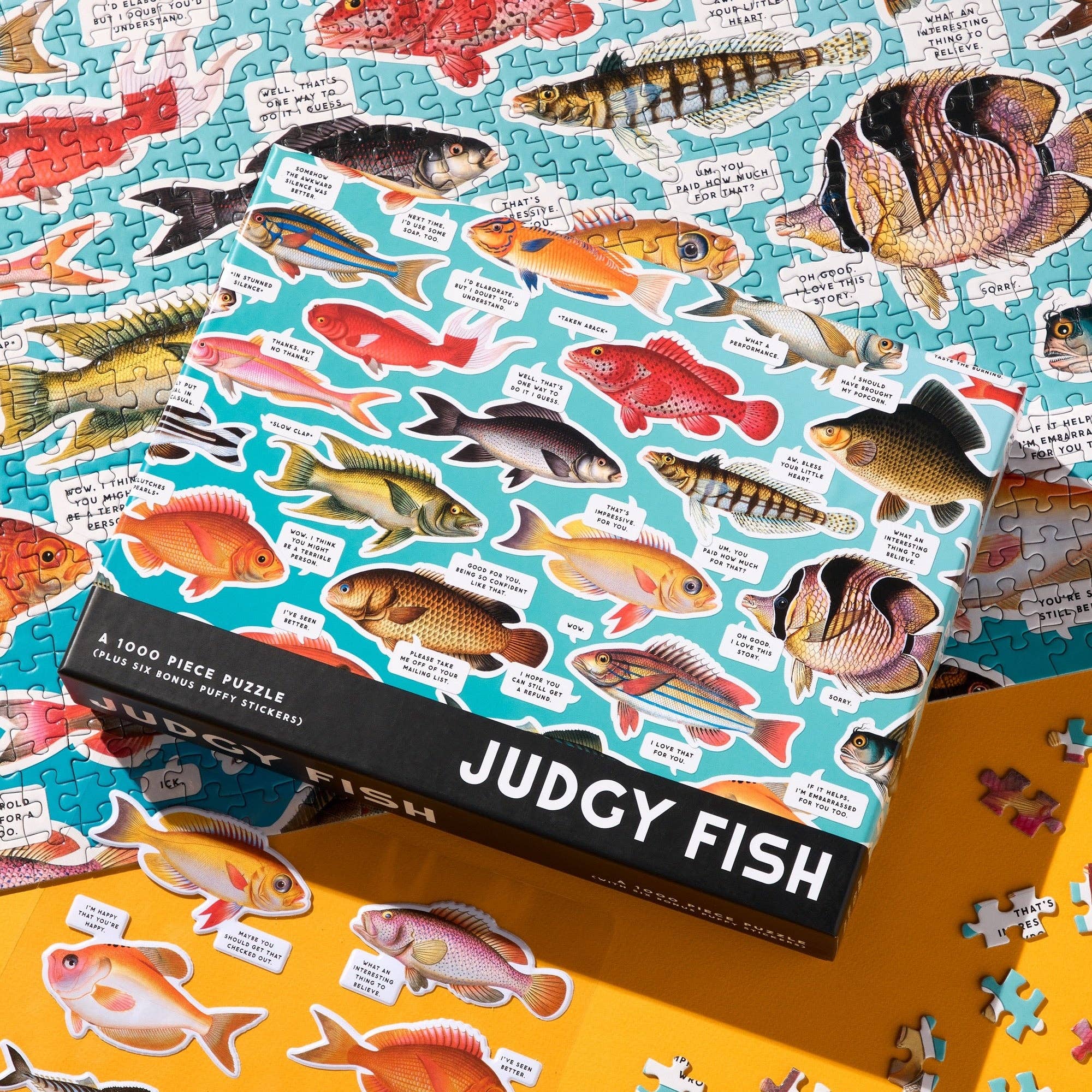 Chronicle Books - Wholesale Puzzle - Adult - Brass Monkey Judgy Fish 1000 Piece Puzzle4