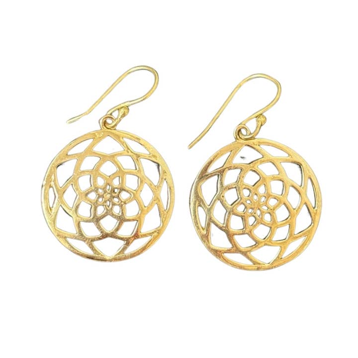 Boucles d'oreilles pendantes - Seed of Life pour la vente par Earths Elements Wholesale