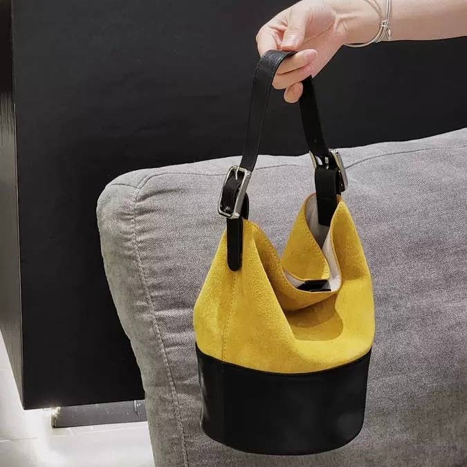 Sook Stainable - Wholesale Shoulder bag – women's - Leather Suede Bucket Shape Bag5