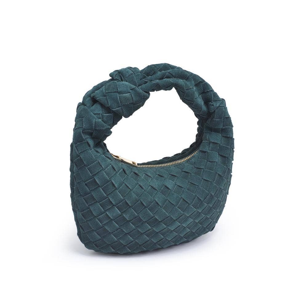 Moda Luxe - Vendita all'ingrosso Pochette - Donna - Pochette autunnale in vera pelle scamosciata intrecciata20