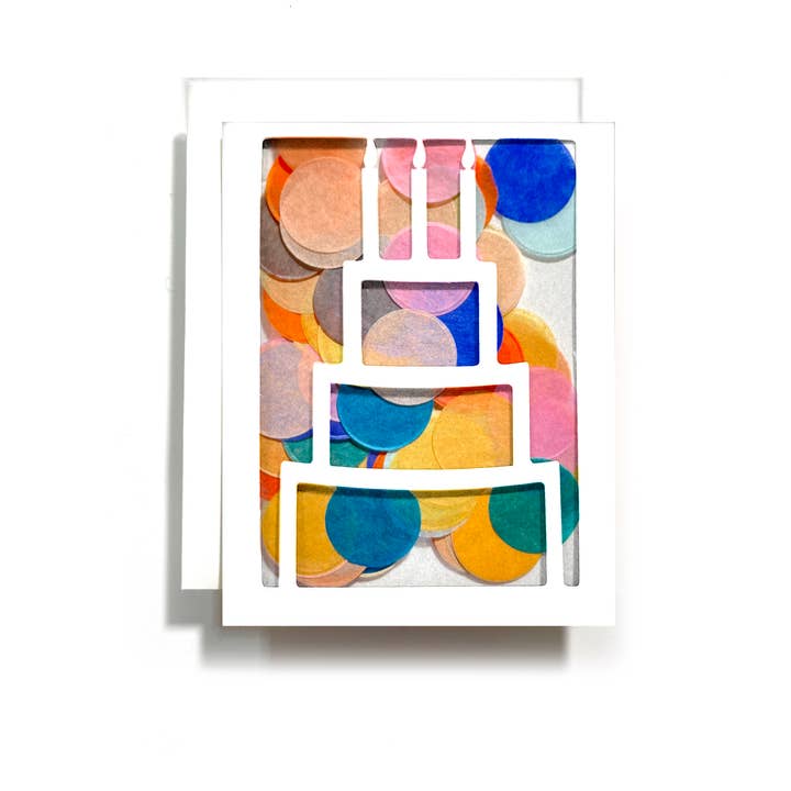 The Paper Curator - Wholesale Birthday card - Birthday Cake Confetti Card | Adult Birthday | Greeting Card3