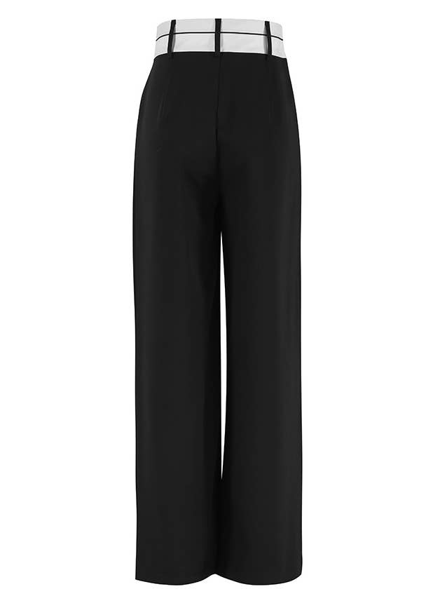 Black Contrast color suit trousers for wholesale on Faire1