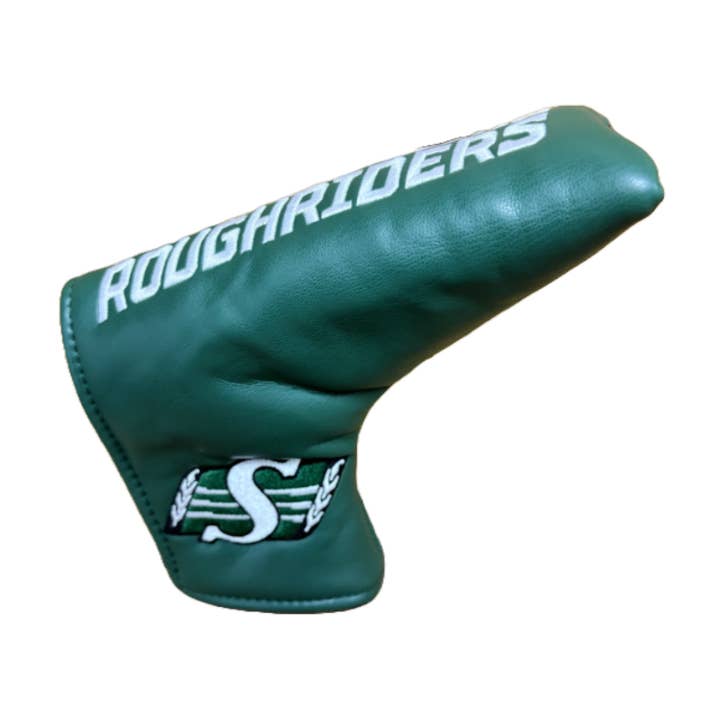 Couvre-putter à lame des Roughriders de la Saskatchewan pour la vente par CaddyPro Golf Products Ltd.