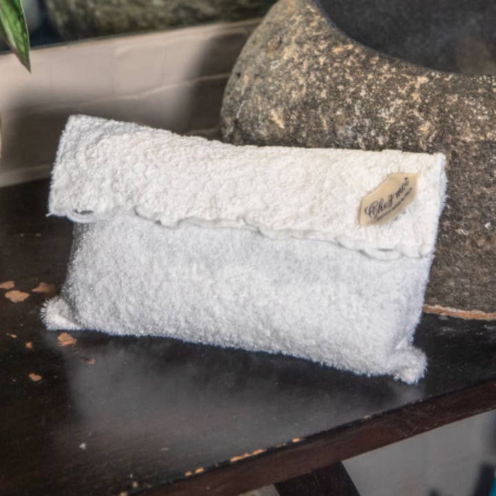 Corinthian Sponge Pouch for wholesale by Chez Moi