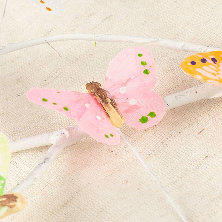 Factory Direct Craft - Wholesale Artificial Flowers - Assorted Artificial Feather Butterflies (Pack of 12)1