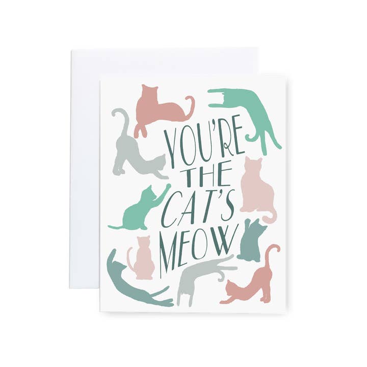Cat's Meow Card - Single voor wholesale door Tram Colwin Studio