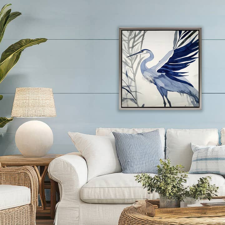 Stupell Industries – wholesale Wall sign – Whimsical Blue Heron - Framed Wall Art5