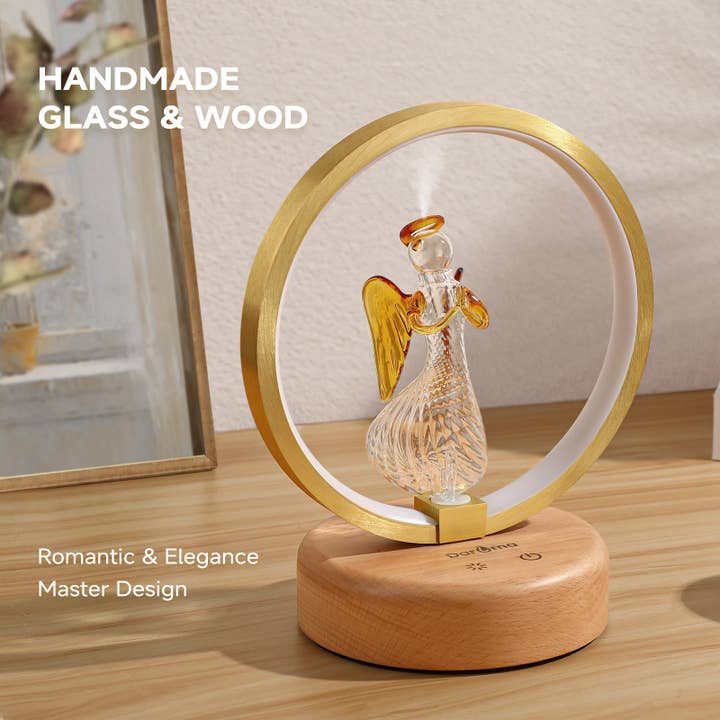 DAROMA - Wholesale Electronic Diffuser - Waterless Handmade Glass-Wood Essential Oil Diffuser2