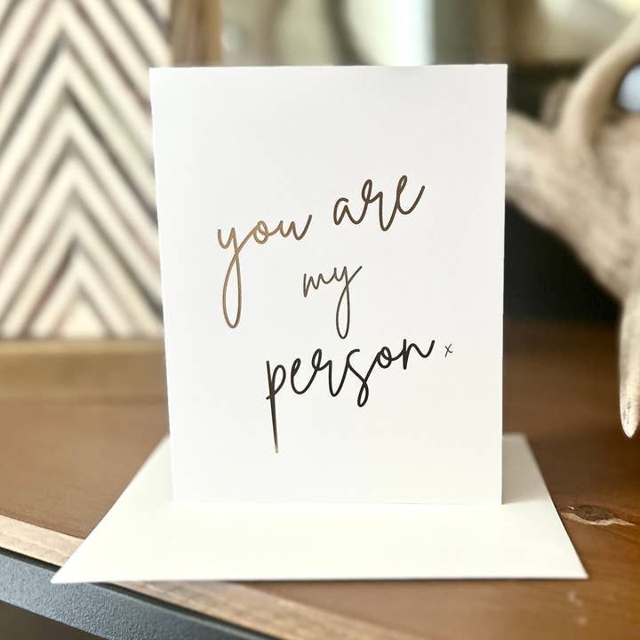 You're my Person - Greeting Card for wholesale by Wrinkle & Crease Paper Products