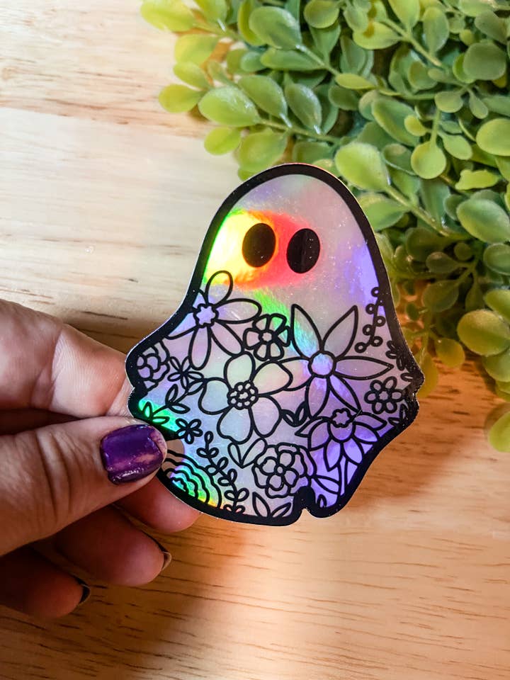 Holografisk Ghost Sticker for engroshandel hos Sharp Thoughtlings