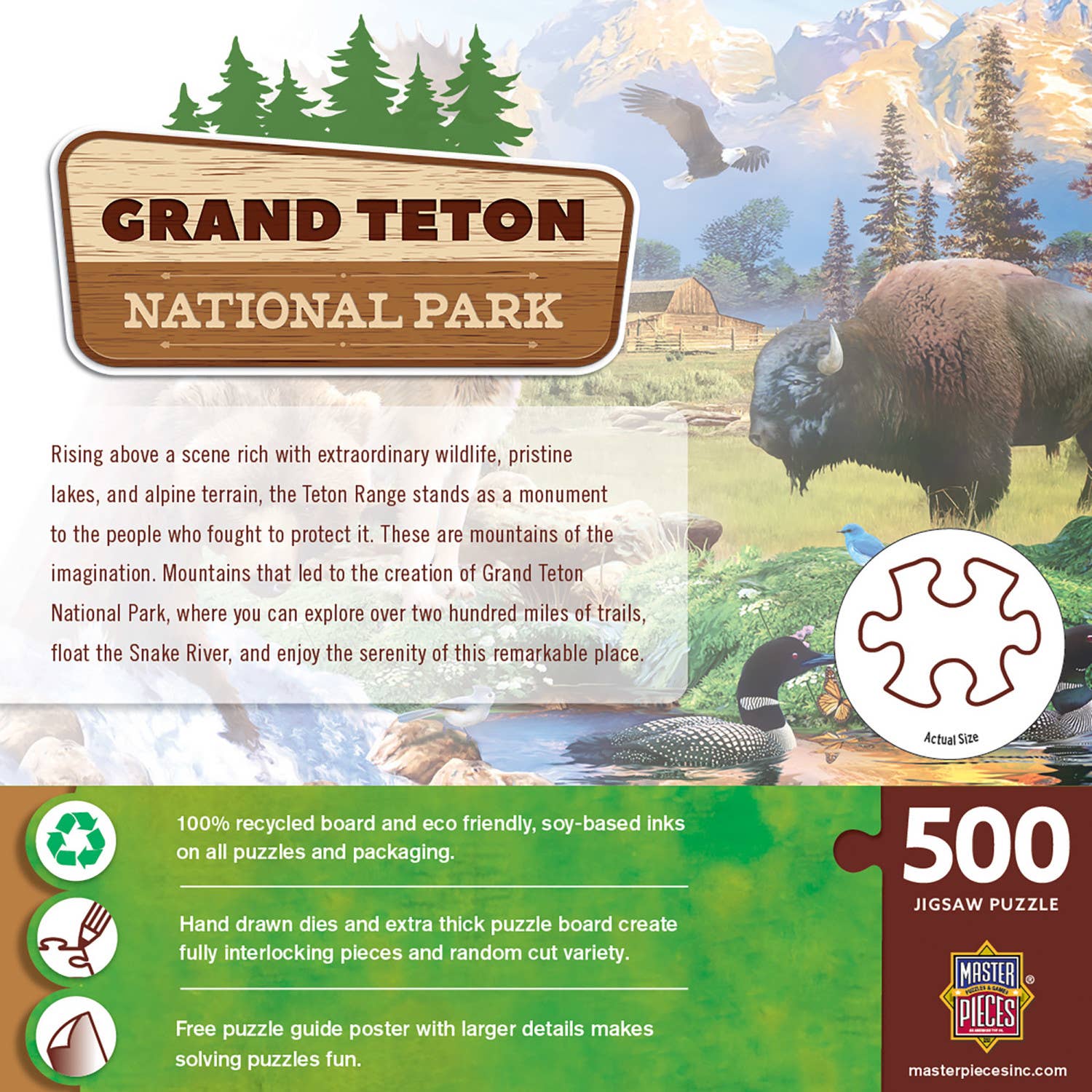 Masterpieces Puzzles - Wholesale Puzzle - Adult - Grand Teton National Park 500 Piece Puzzle2