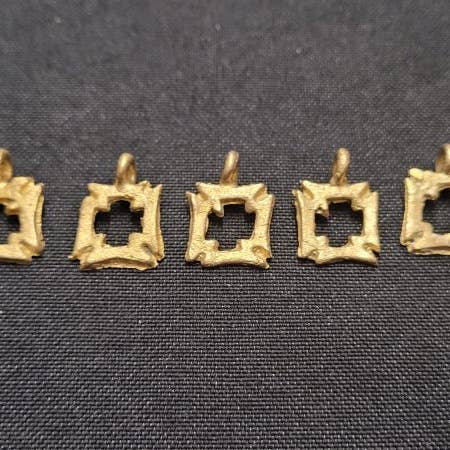 Aadampo African Beads - Wholesale Individual Charm/Pendant - Brass Pendant, 5 Adinkra Charms - Handmade Variations1