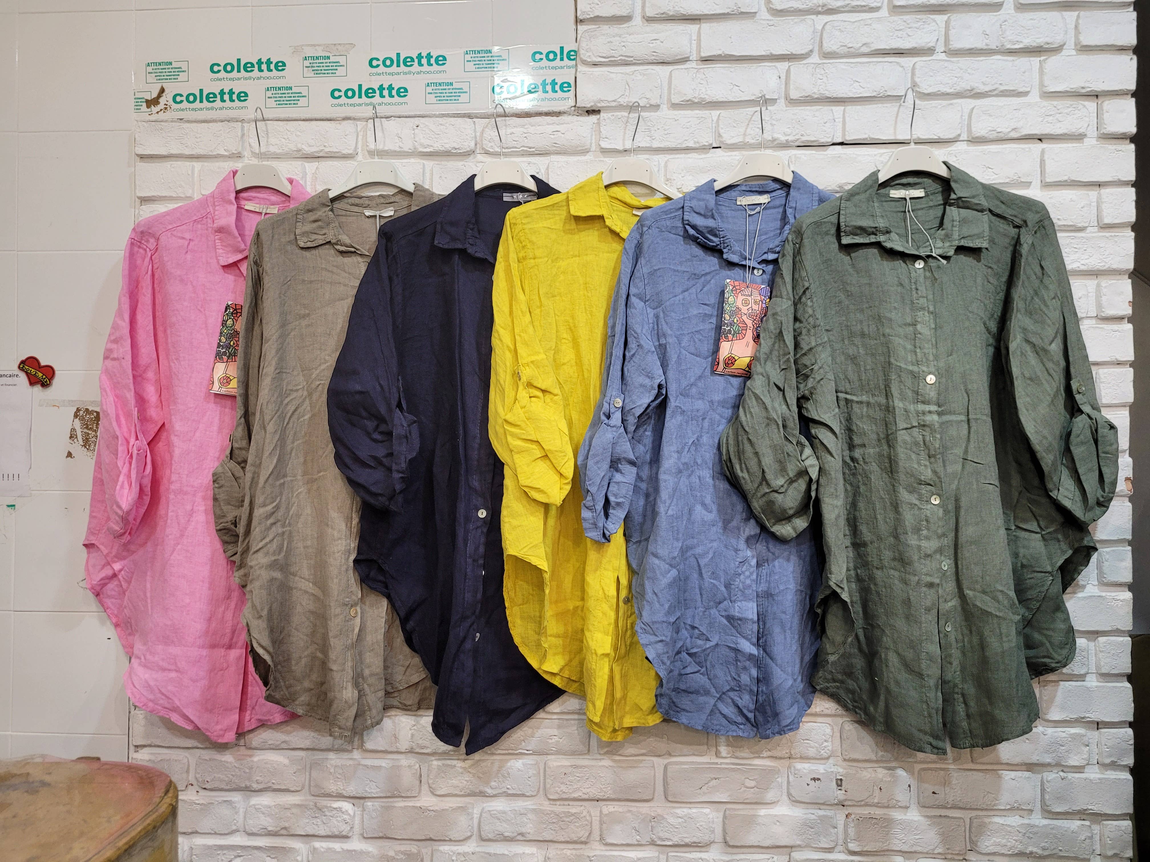 la maison des fibres naturelles - Wholesale Button Down Shirt - Women's - 100% linen shirt 62015916