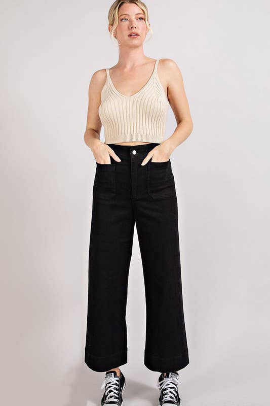 Peace Love Line – Großhandel Hose – Damen – SLH9504 PLUS - PLUS WEICH GEWASCHENE WEITE HOSE1