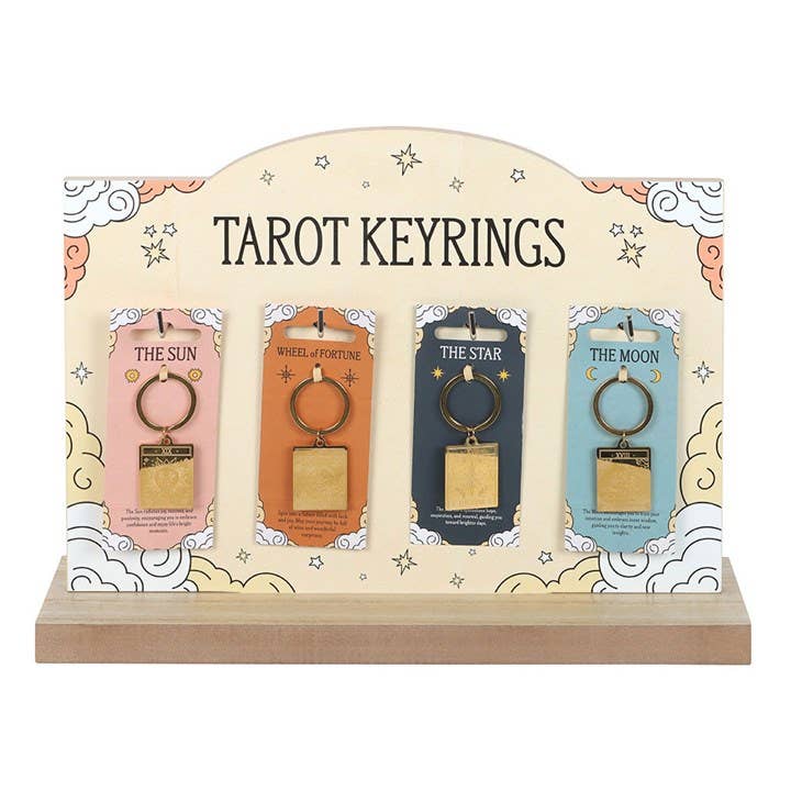 Something Different Wholesale - Wholesale Retailer Display - Accessories - Set of 24 Vintage Tarot Card Keyrings on Display1